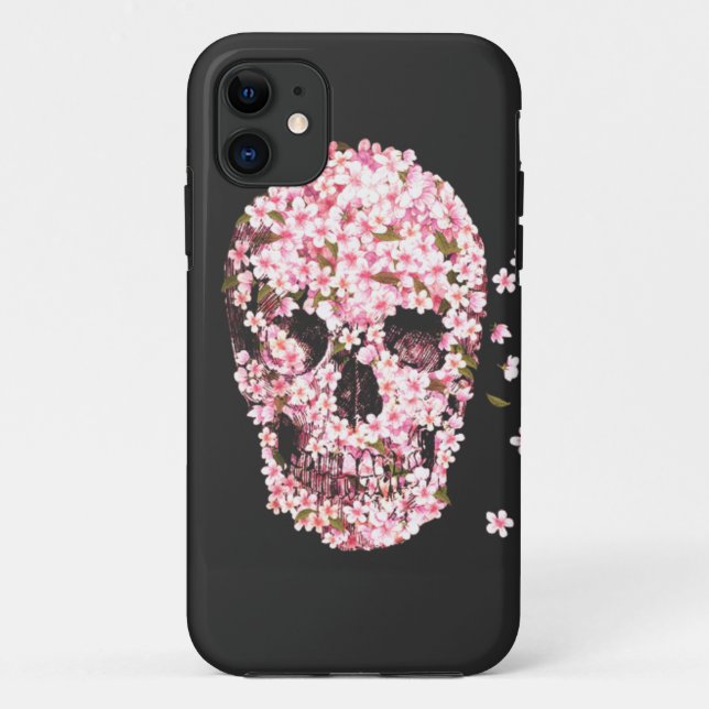 Blumen-Schädel Iphone 5/5S Fall Case-Mate iPhone Hülle (Rückseite)