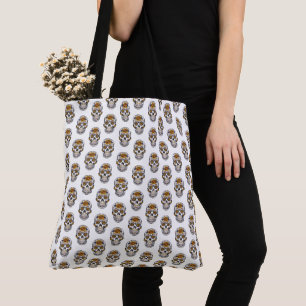 Blumen-Schädel-Muster Frauen-Tasche