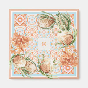 Blumen-Schal-Design Magnet