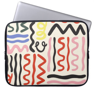 Blumen-Schal: Quadratisches Paisley-Ornament Laptopschutzhülle