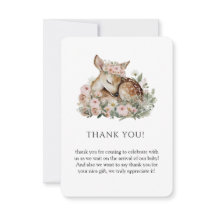 Blumen-Schlafendes Baby Reh Aquarell-Baby Shower