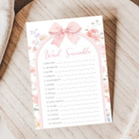 Blumen-Schleife Baby in Blüte Shower Wortverdrehsp