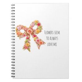 Blumen-Schleifen-Notizbuch | Botanisches Journal Notizblock