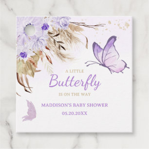 Blumen-Schmetterling-Baby-Party Geschenkanhänger