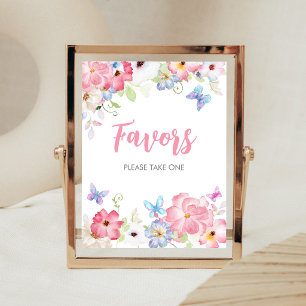 Blumen-Schmetterling-Baby-Party-Gunst-Geschenk-Sch Poster