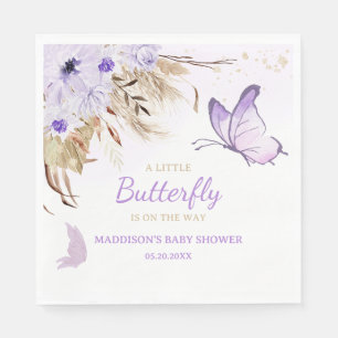 Blumen-Schmetterling-Baby-Party Serviette