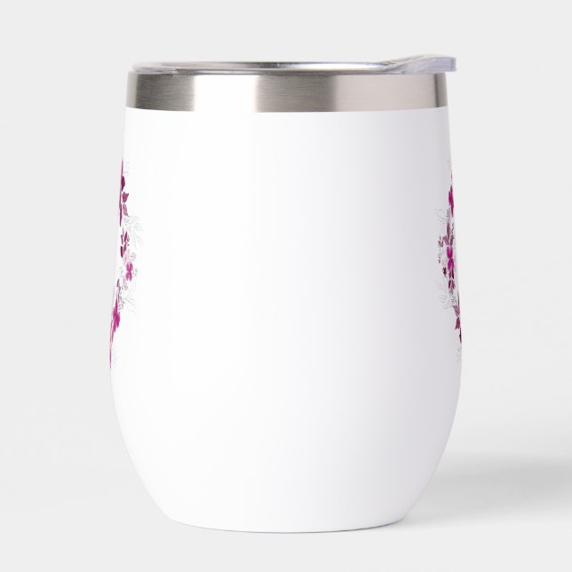 Blumen-Schmetterling-Stemless-Weinbecher (Links)
