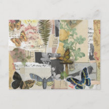 Blumen-Schmetterling-Vintage-Ephemera-Decoupage