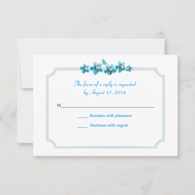 Blumen schöne Hochzeit RSVP Karte (Vorderseite)