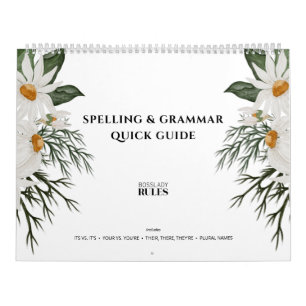 Blumen-Schreibregeln für Bossladies und Schriftste Kalender