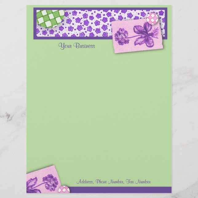 Blumen Scrapbook Briefkopf (Vorderseite)