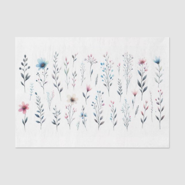 Blumen-Seidenpapier Seidenpapier (Vorderseite)