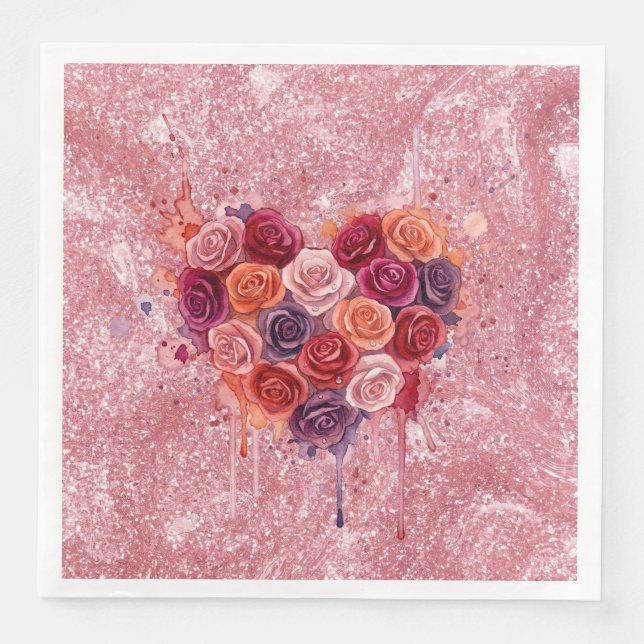 Blumen Serviette (Vorderseite)
