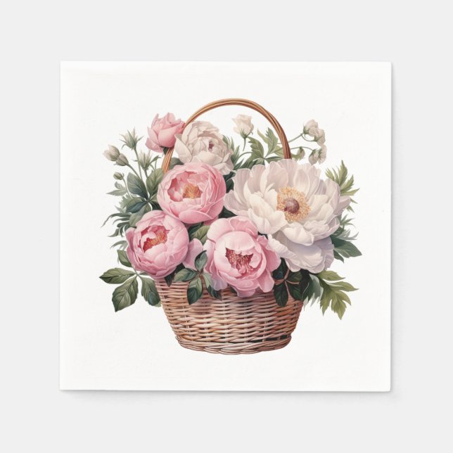 Blumen Serviette (Vorderseite)