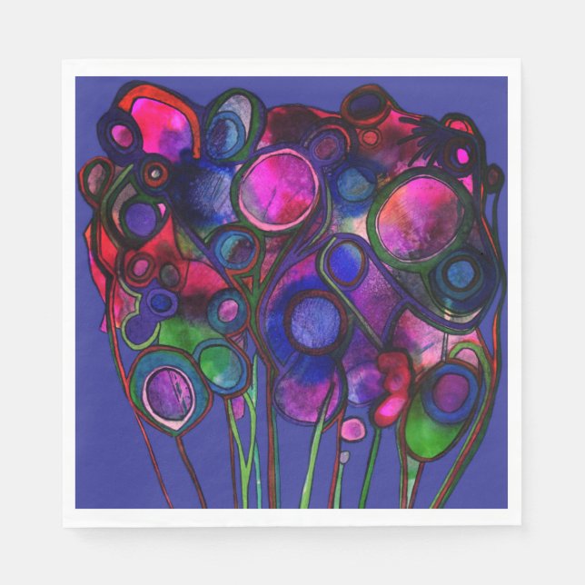 Blumen Serviette (Vorderseite)