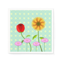 Blumen-Servietten für die Floral Birthday Kollekti