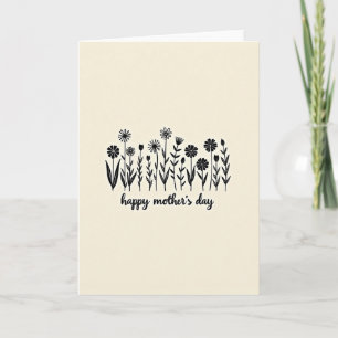 Blumen-Silhouette-Muttertagskarte Karte