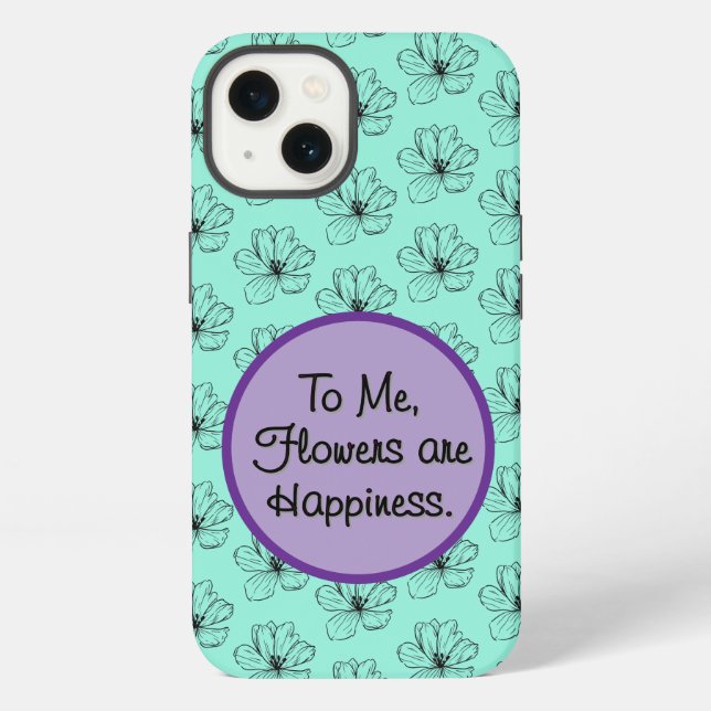 Blumen sind Glück iPhone Hülle (Rückseite)