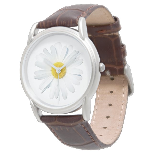 Blumen | Single Daisy Armbanduhr (Schrägansicht)