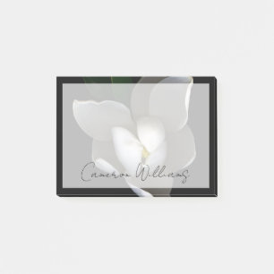 Blumen   Single White Magnolia Blossom Post-it Klebezettel