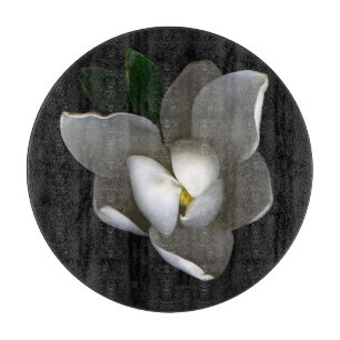Blumen   Single White Magnolia Blossom Schneidebrett