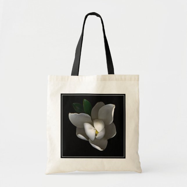 Blumen | Single White Magnolia Blossom Tragetasche (Vorne)