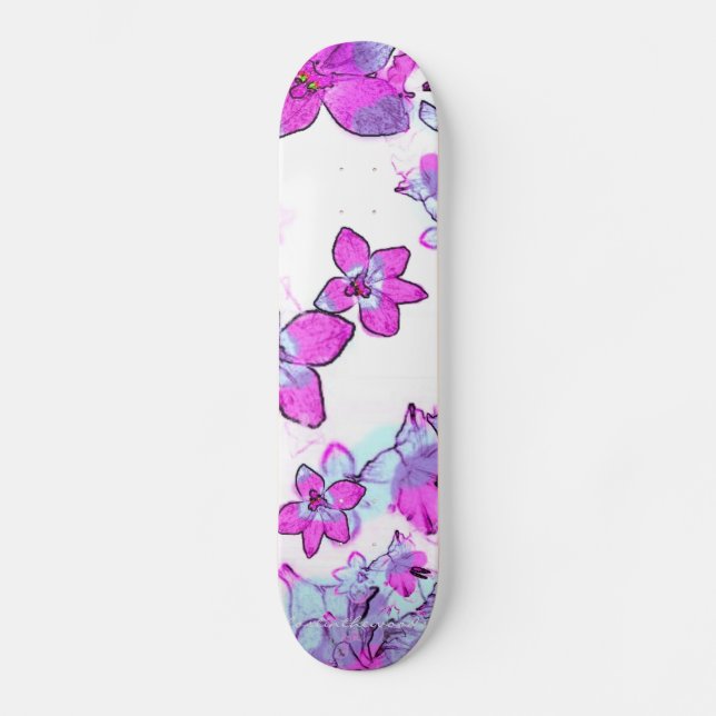 Blumen Skateboard (Vorderseite)