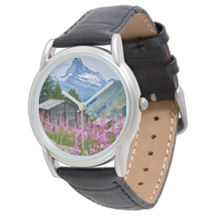 Blumen   Sommermatterhorn Schweiz Armbanduhr