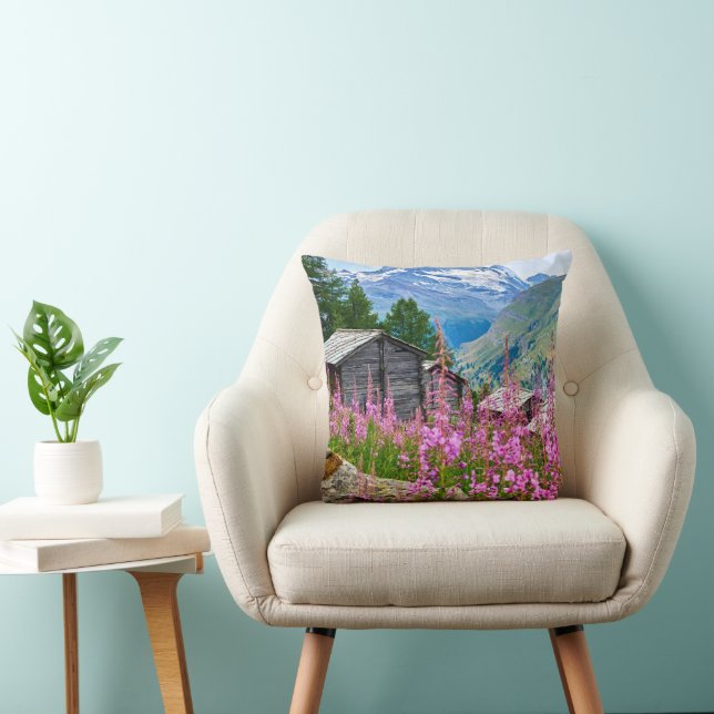 Blumen | Sommermatterhorn Schweiz Kissen (Stuhl )