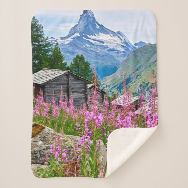 Blumen | Sommermatterhorn Schweiz Sherpadecke (Vorderseite)