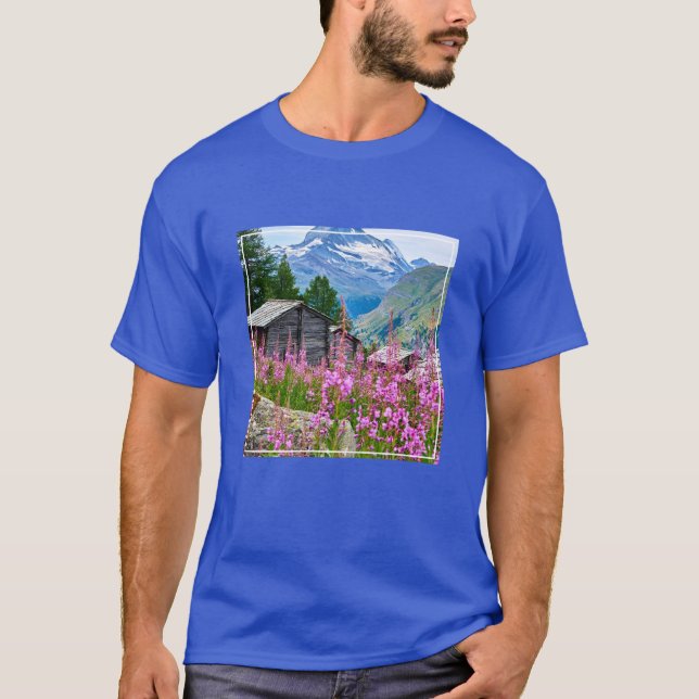 Blumen | Sommermatterhorn Schweiz T-Shirt (Vorderseite)