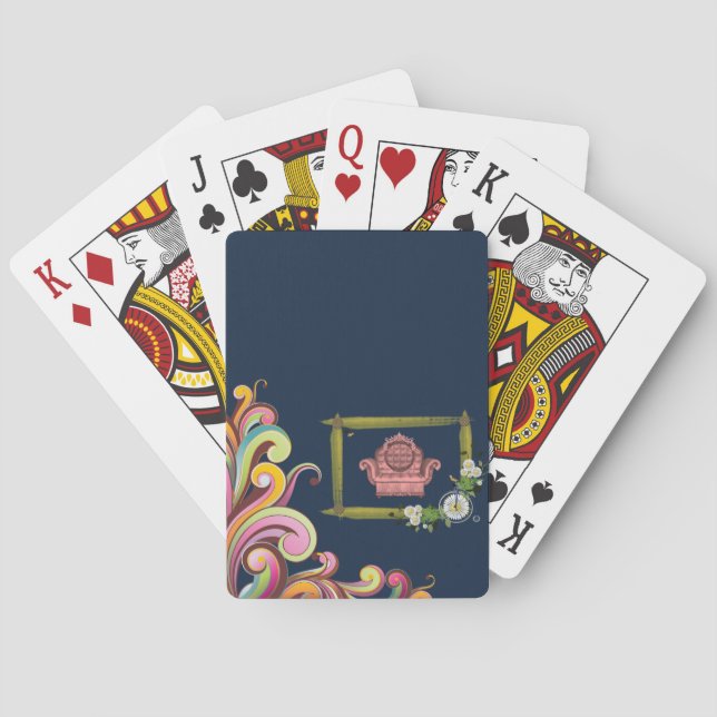 Blumen Spielkarten-Deck Spielkarten (Rückseite)