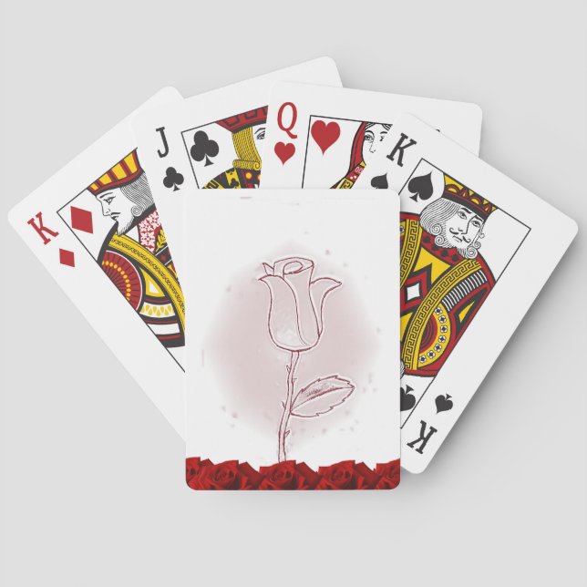 Blumen Spielkarten-Deck Spielkarten (Rückseite)