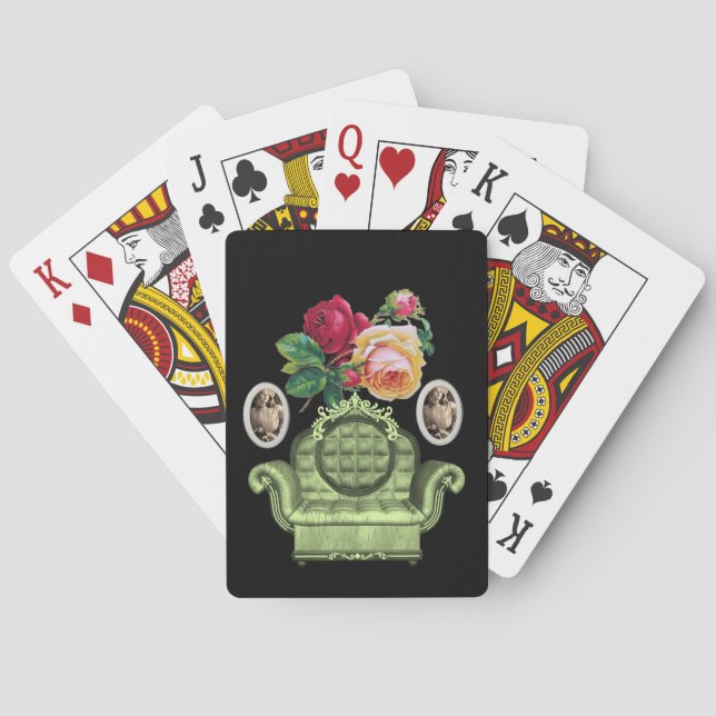 Blumen Spielkarten-Deck Spielkarten (Rückseite)