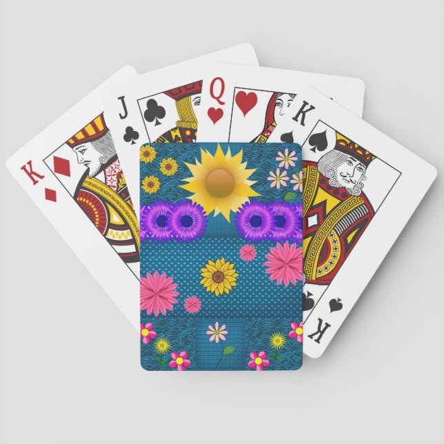 Blumen Spielkarten-Deck Spielkarten (Rückseite)