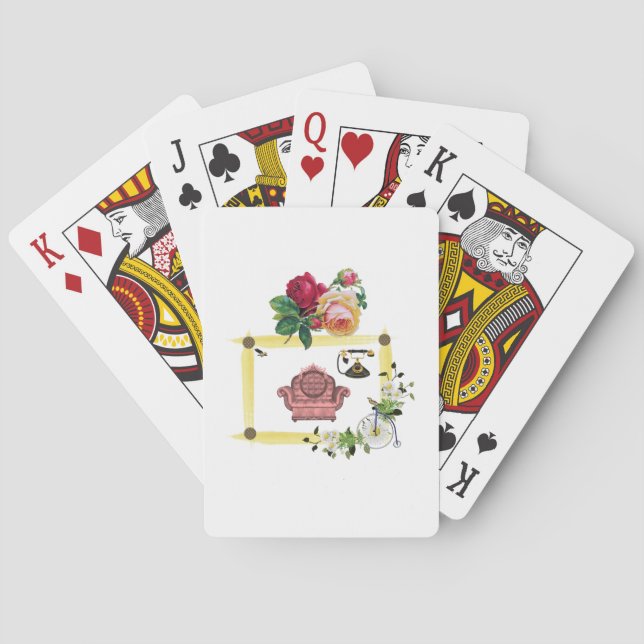 Blumen Spielkarten-Deck Spielkarten (Rückseite)