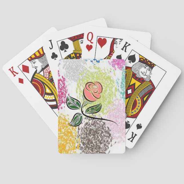 Blumen Spielkarten-Deck Spielkarten (Rückseite)