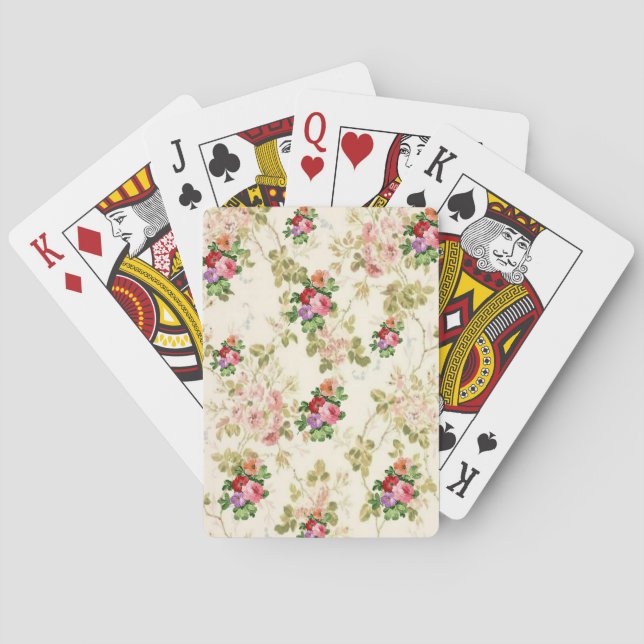 Blumen Spielkarten-Deck Spielkarten (Rückseite)