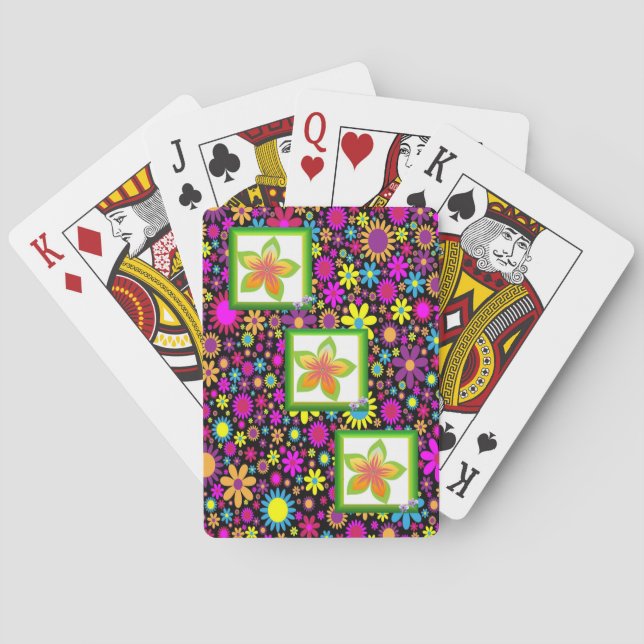 Blumen Spielkarten-Deck Spielkarten (Rückseite)