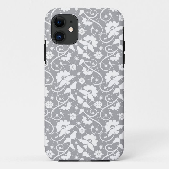 Blumen-Spitzenmuster Case-Mate iPhone Hülle (Rückseite)