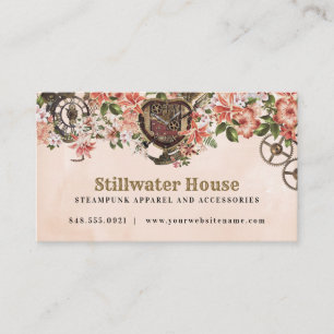Blumen-Steampunk Visitenkarte