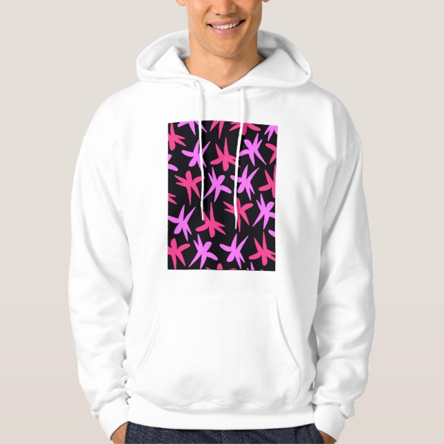 Blumen-Sterne Hoodie (Vorderseite)
