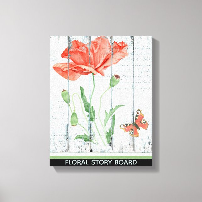 BLUMEN-STORY-BOARD LEINWANDDRUCK (Vorderseite)