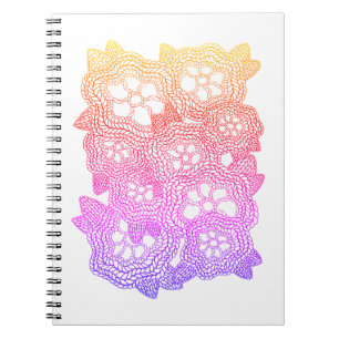 BLUMEN STRICKEN 6,5x8,75 Spiralblock Notizblock