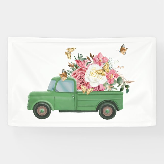 Blumen-Sublimationsdesigns Banner (Horizontal)