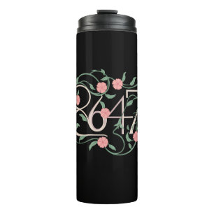 Blumen Subtil Anti Trump 8647 86 47 Boho Thermosbecher