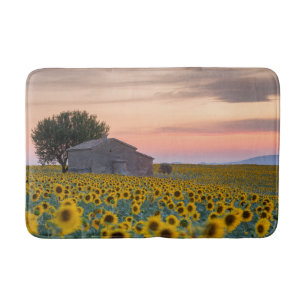 Blumen Sunflower Field Provence, Frankreich Badematte