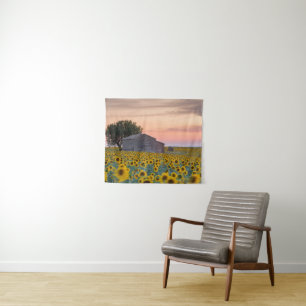 Blumen   Sunflower Field Provence, Frankreich Wandteppich