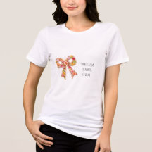 Blumen-T-Shirt mit Schleife für Damen