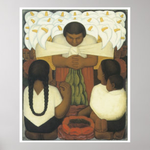 Blumen-Tag, Diego Rivera Poster